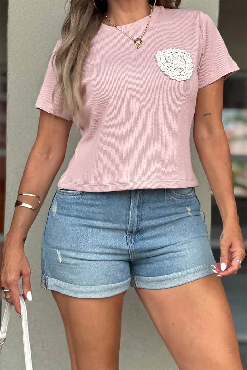 Blusa Manga Corta en Poliester y Elastano Marca Trucco's - Image 10