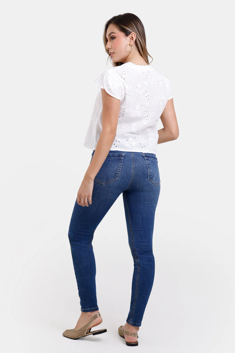Blusa Manga Corta en Algodón Marca Trucco's - Image 3