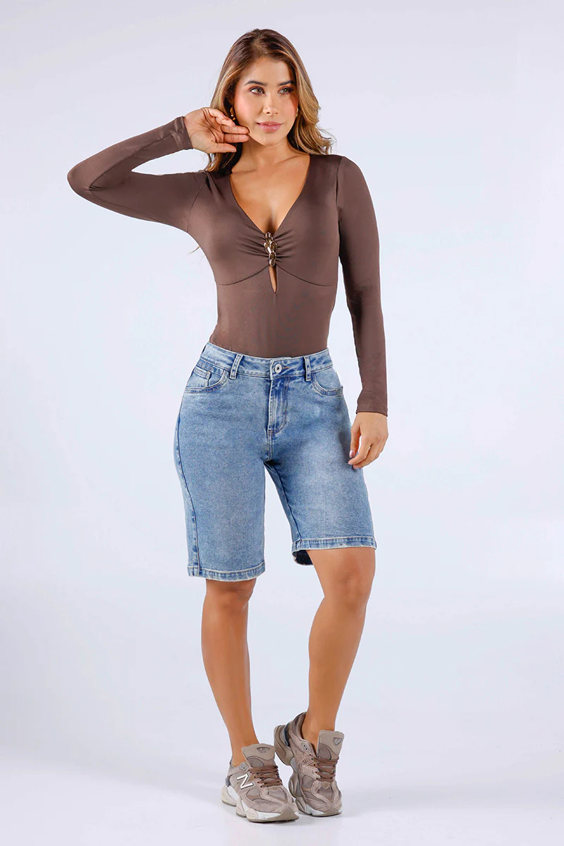 Body Manga Larga en Poliester y Elastano Marca Trucco's - Image 13
