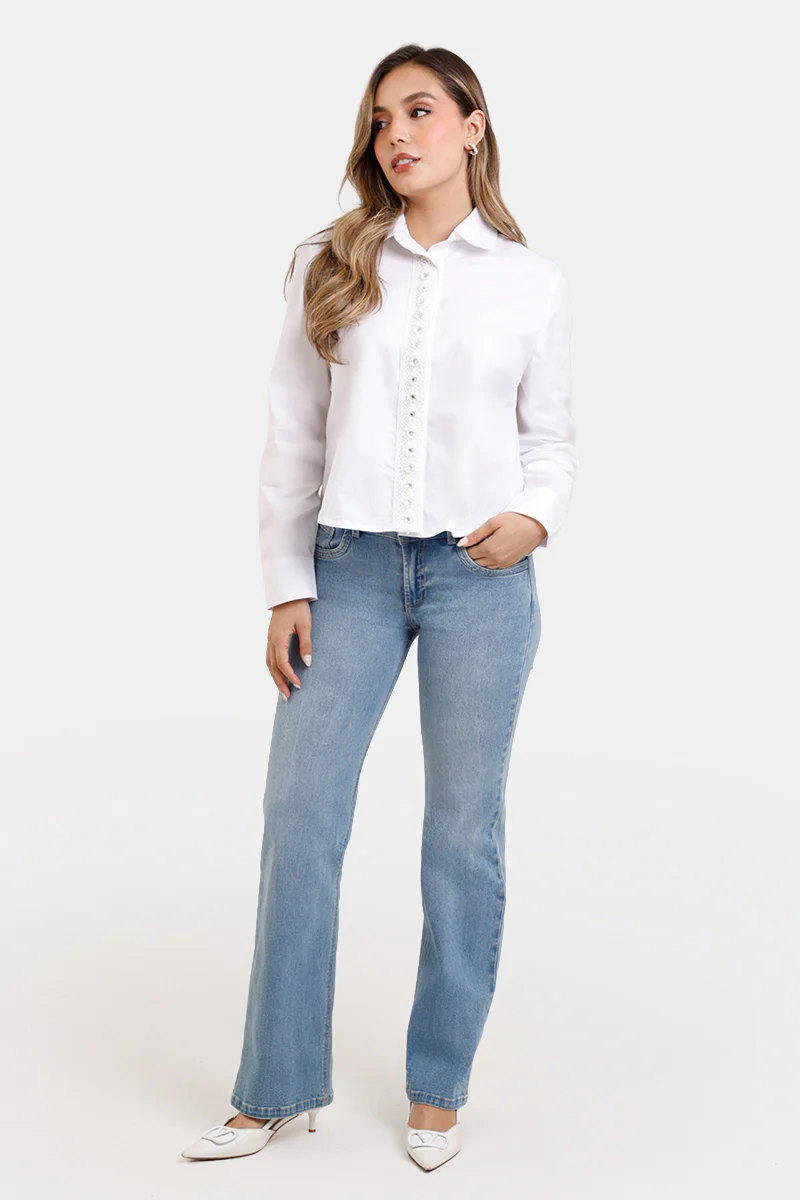 Camisa Manga Larga en Algodón y Elastano Marca Trucco's - Image 8