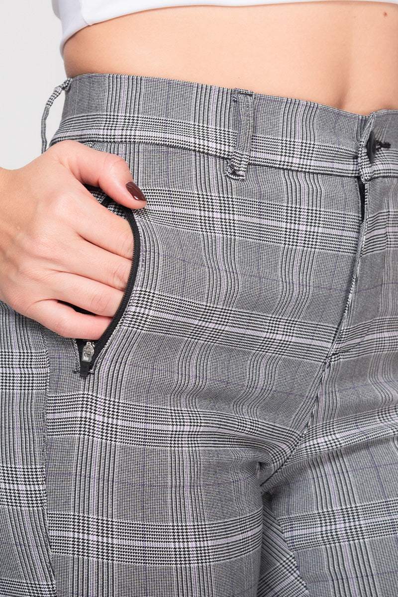 Pantalón Clásico Skinny Tiro Alto Tela en Cuadrículas Marca Trucco´s - Image 5