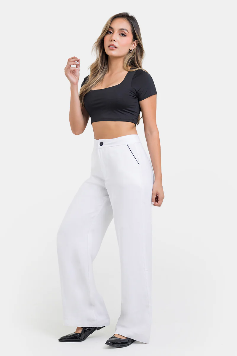 Pantalón Bota Recta en Rayon y Poliester Marca Trucco's - Image 6