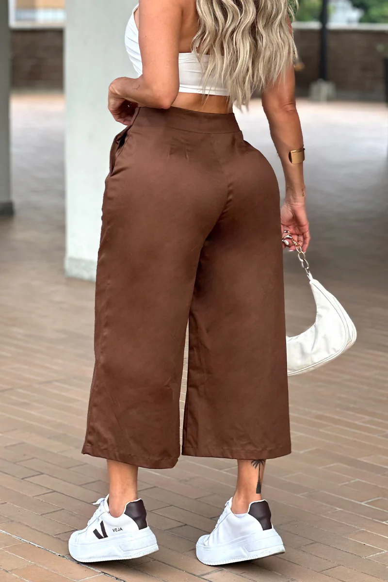 Pantalón Palazzo en Algodón y Elastano Marca Trucco's - Image 11