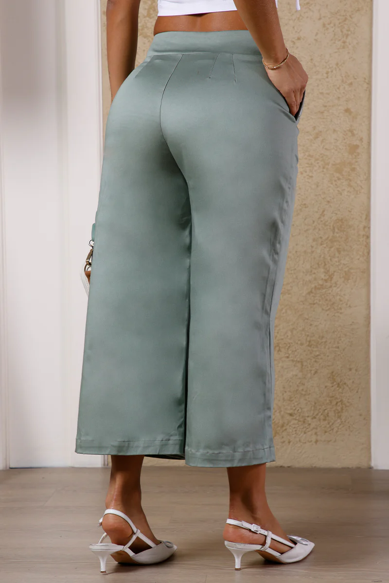 Pantalón Palazzo en Algodón y Elastano Marca Trucco's - Image 5