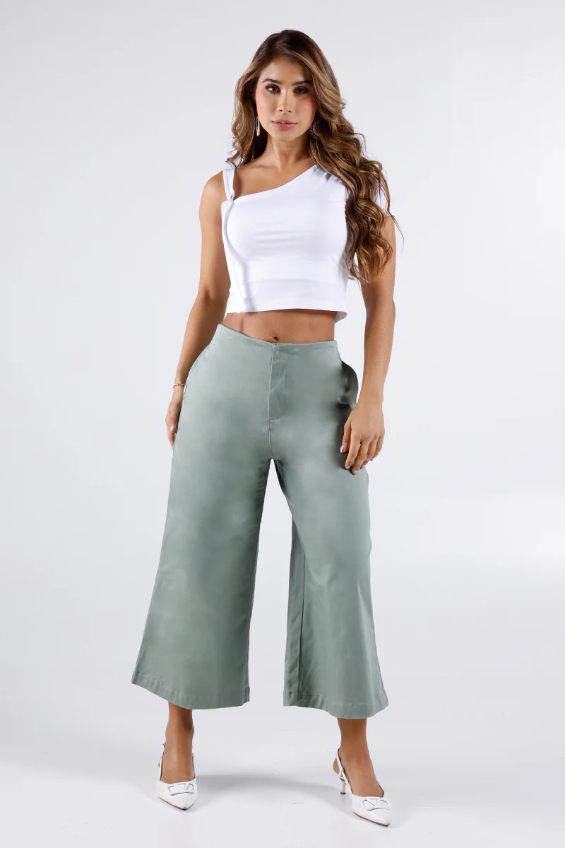 Pantalón Palazzo en Algodón y Elastano Marca Trucco's - Image 6