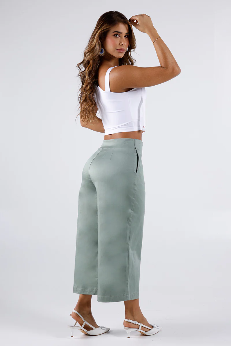 Pantalón Palazzo en Algodón y Elastano Marca Trucco's - Image 7