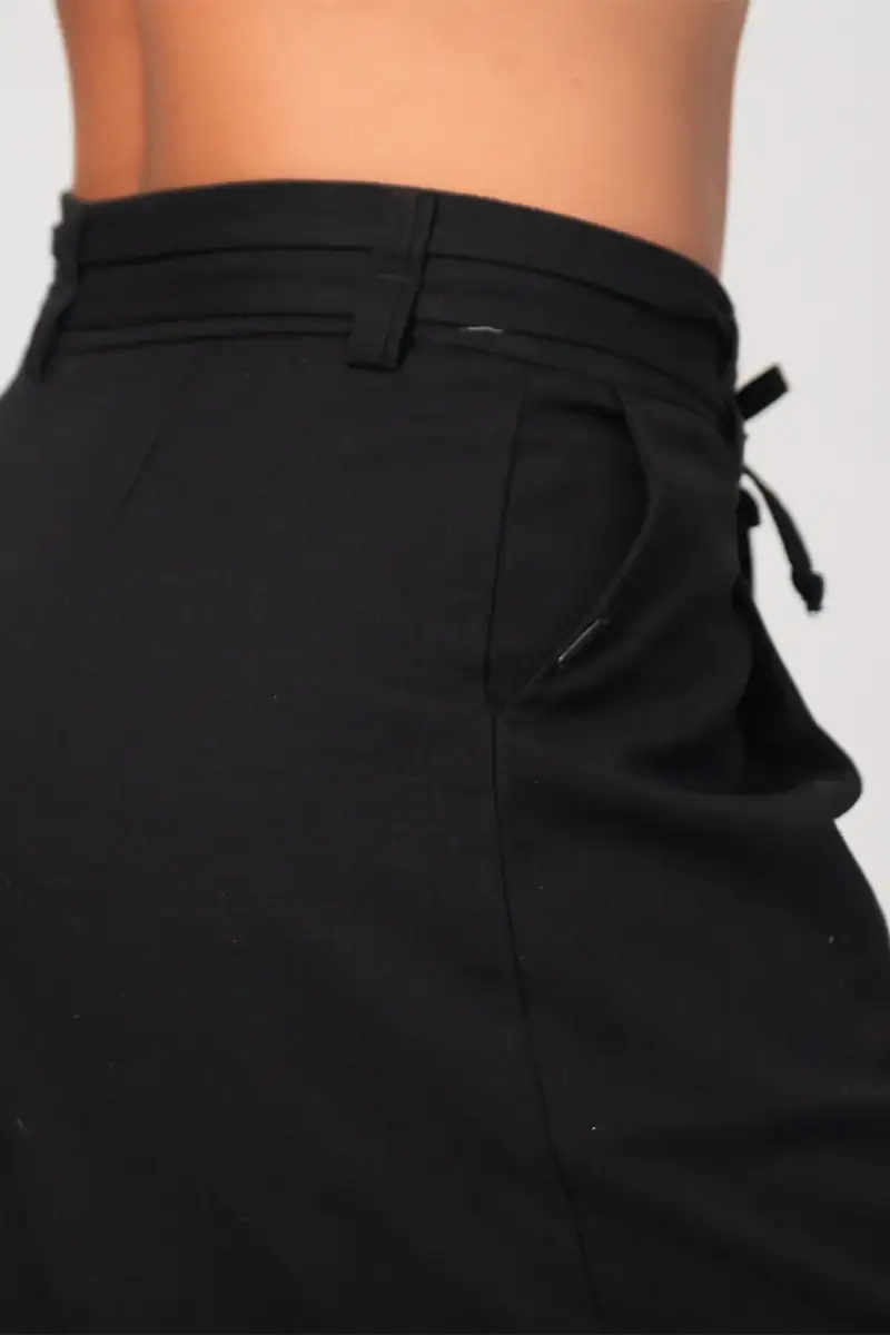 Pantalón Wide Leg Tiro Alto Drapeado Pretina de Doble Pasador Marca Trucco´s - Image 6
