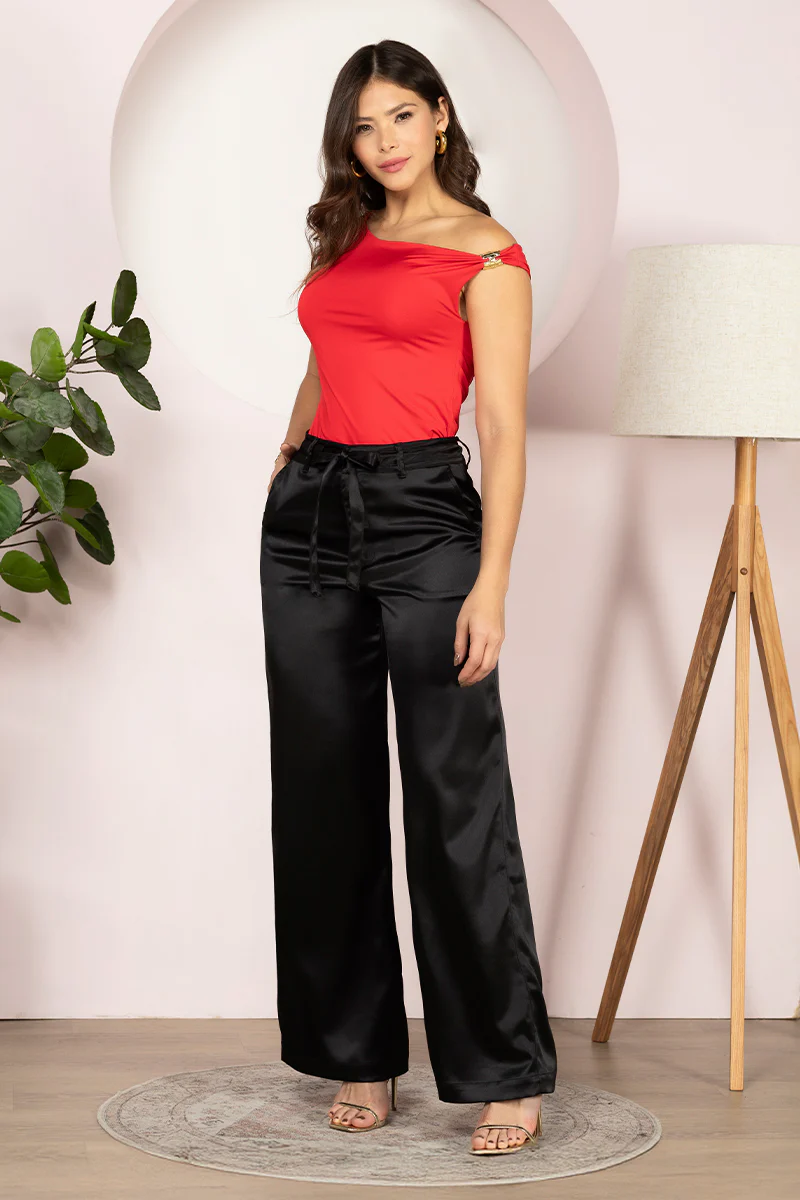 Pantalón Wide Leg en lino premium, cintura alta y caída fluida Marca Trucco´s - Image 3