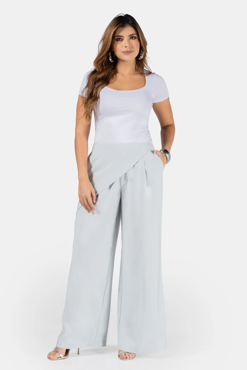 Pantalón Wide Leg Cintura Alta Elegante Marca Trucco´s - Image 5