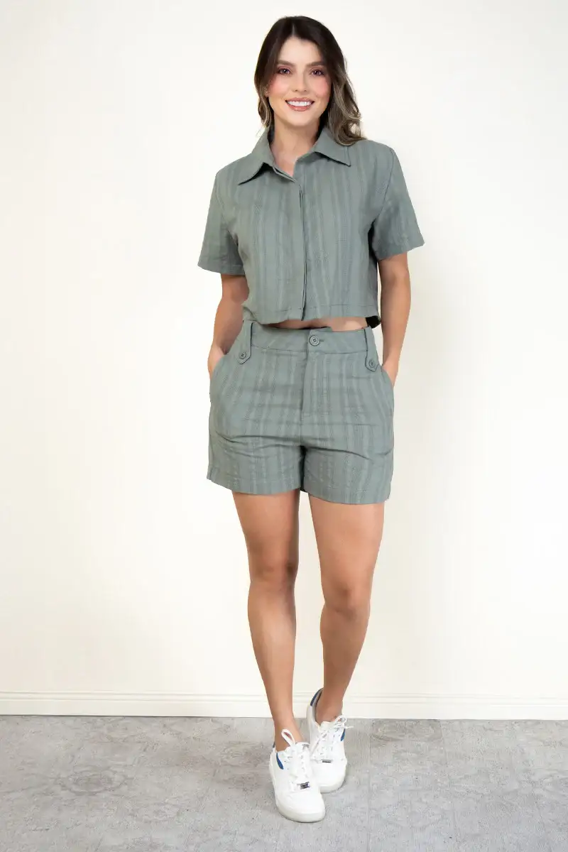 Set 2 Piezas Short Pasadores Tipo Charretera Camisa Corta Marca Trucco´s - Image 4