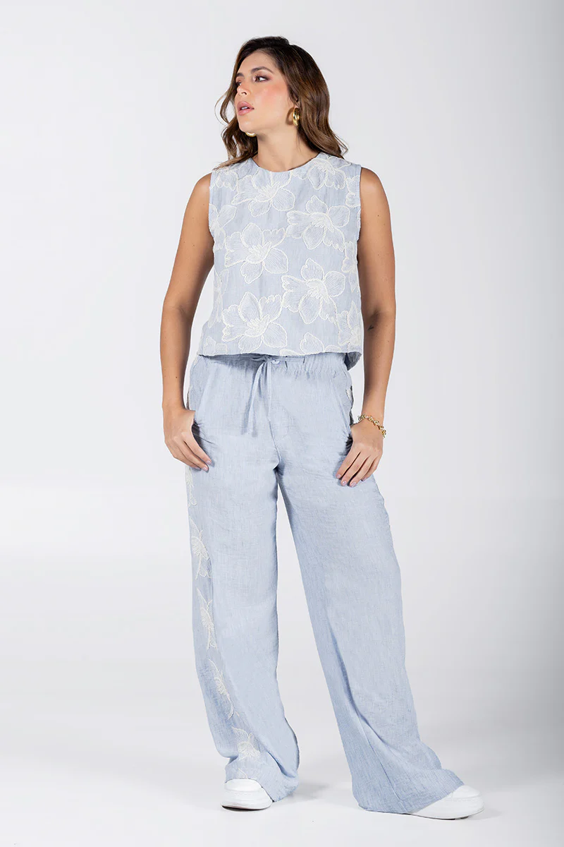 Set Pantalón 2 Piezas Sofisticado Cintura Alta Marca Trucco´s - Image 8