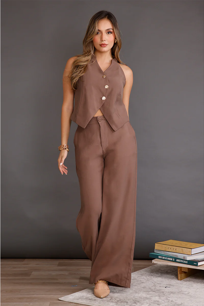 Set Pantalon 2 Piezas en Rayon y Poliester Marca Trucco's - Image 2