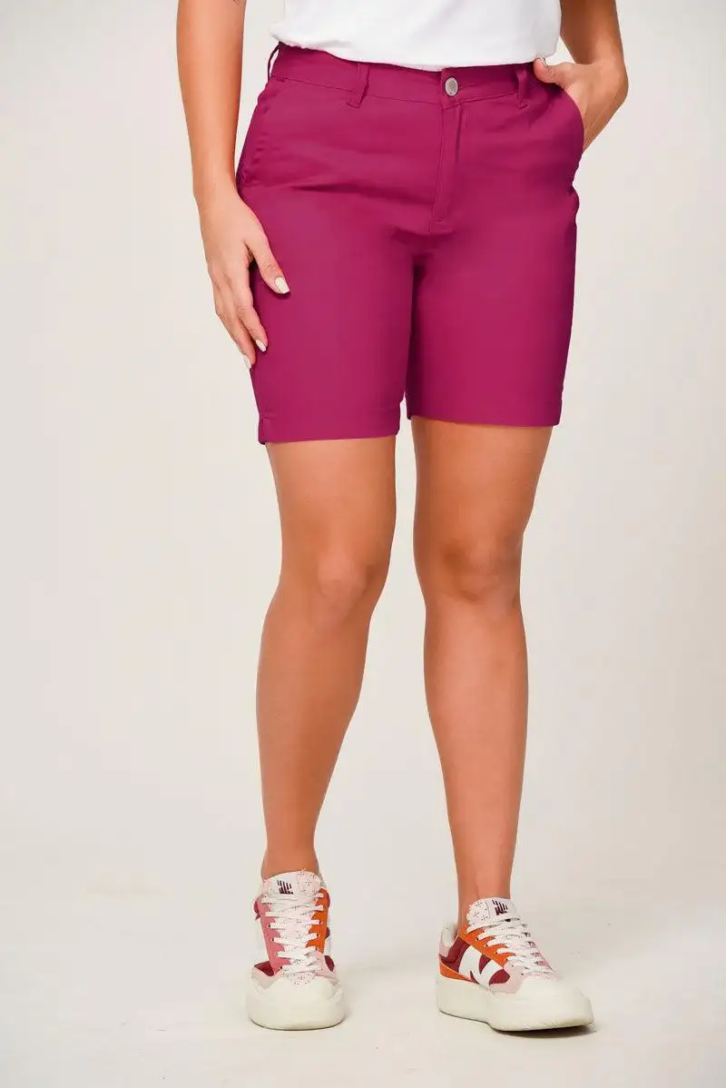 Bermuda Clásica Color Negro, Beige Y Fucsia Marca Trucco's - Image 6