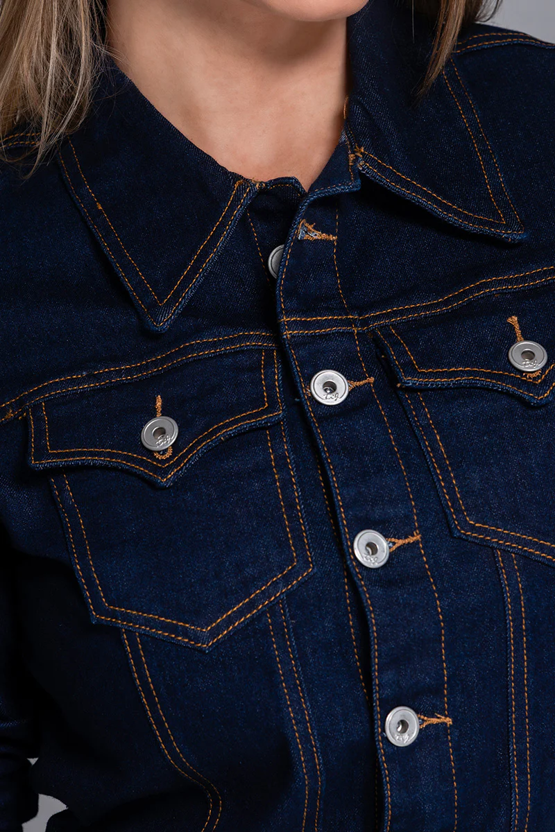 Chaqueta Clásica Denim Color Azul Oscuro Marca Trucco´s - Image 2