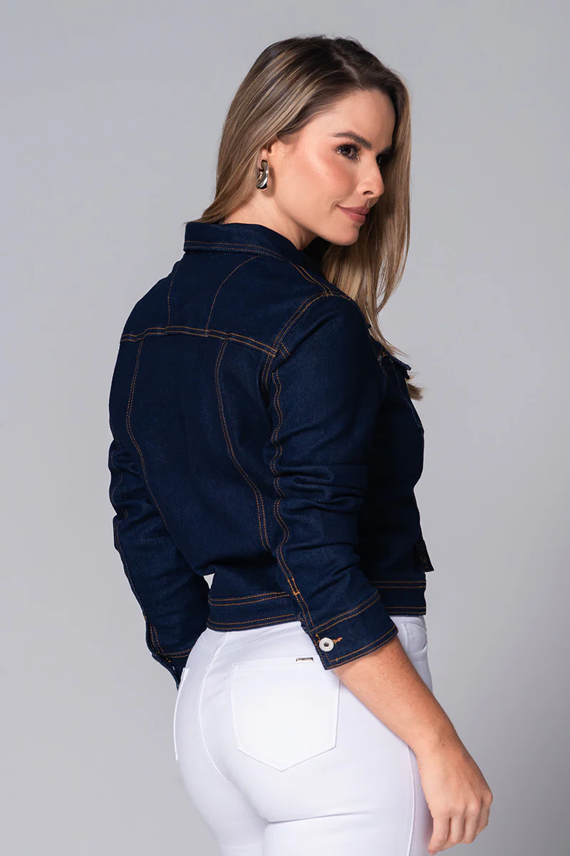Chaqueta Clásica Denim Color Azul Oscuro Marca Trucco´s - Image 4