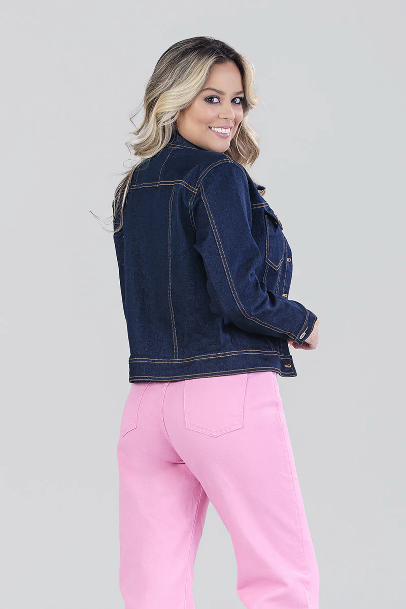 Chaqueta Clásica Denim Color Azul Oscuro Marca Trucco´s - Image 5