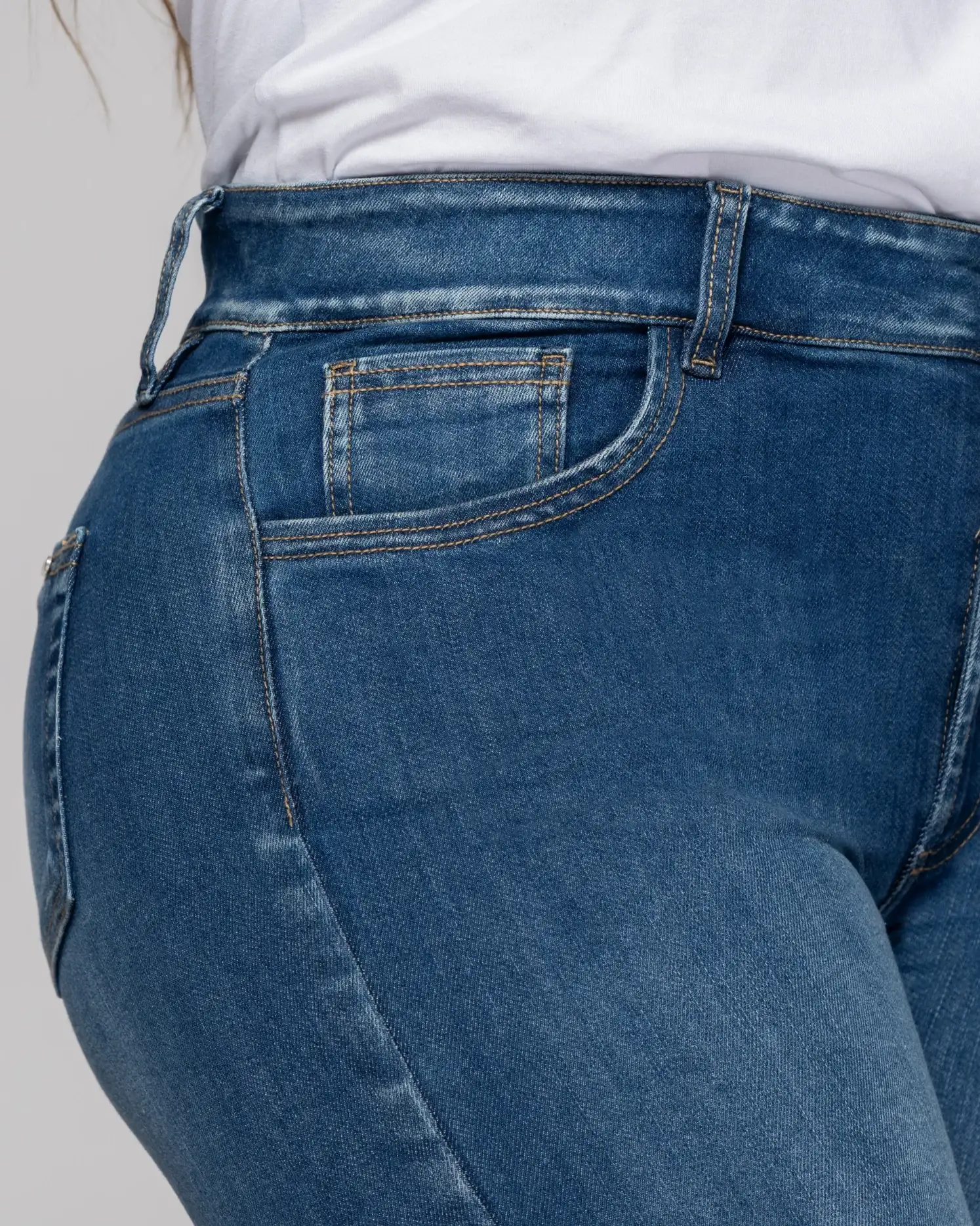 Jean Bota Recta Tiro Alto Talla única Exclusivo Marca Trucco´s Plus Size - Image 7