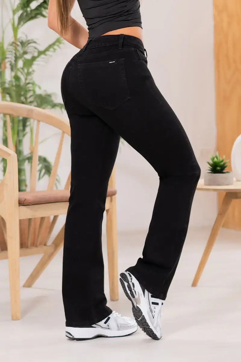 Jean Bota Recta Tiro Alto Talla única Negro Exclusivo Marca Trucco´s - Image 7