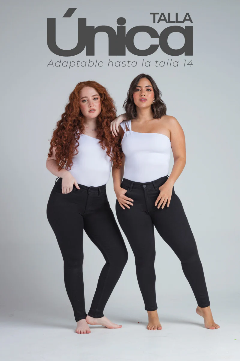 Jean Skinny Tiro Alto Talla única Negro Exclusivo Marca Trucco´s