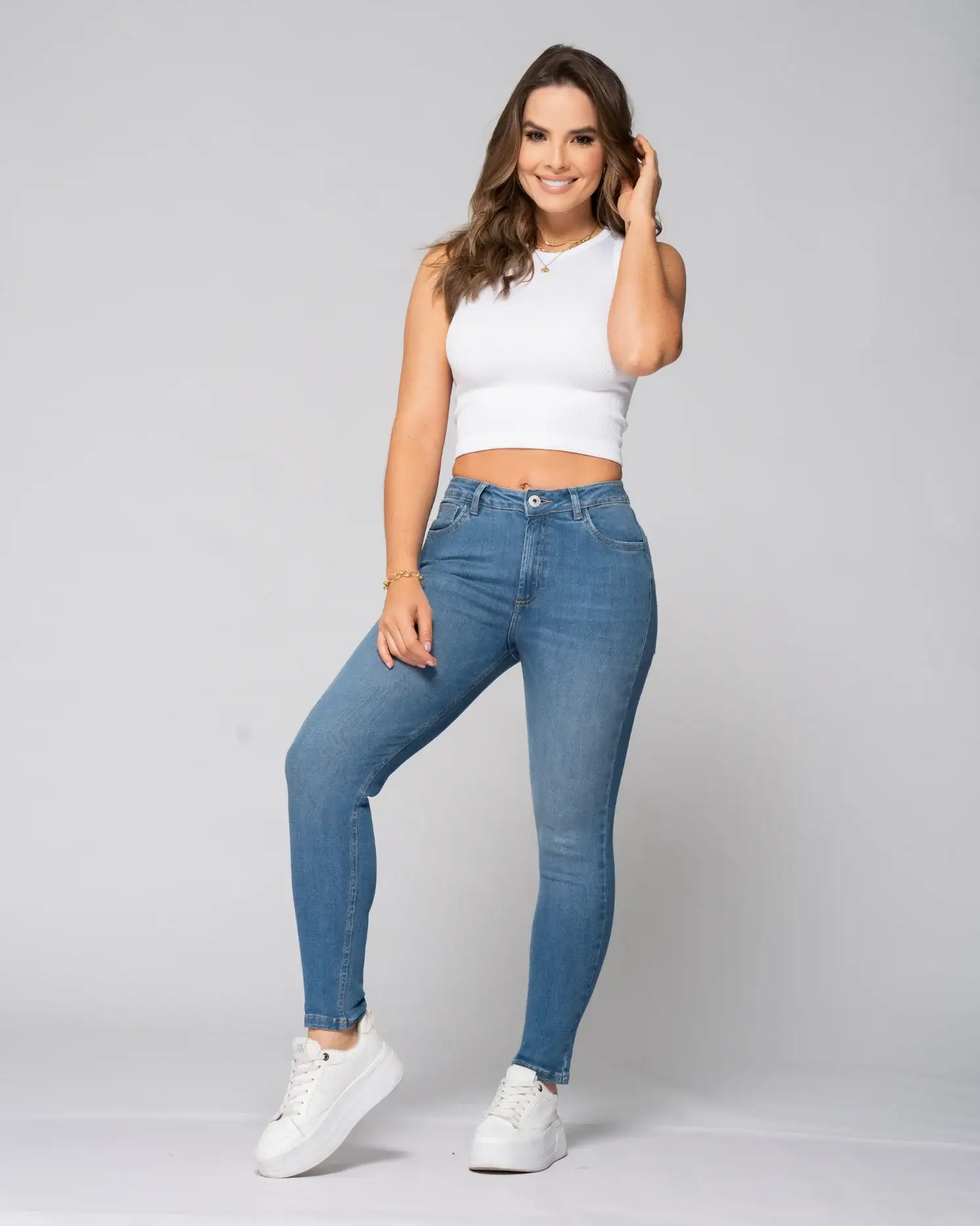 Jean Skinny Tiro Alto Talla única Exclusivo Marca Trucco´s - Image 11