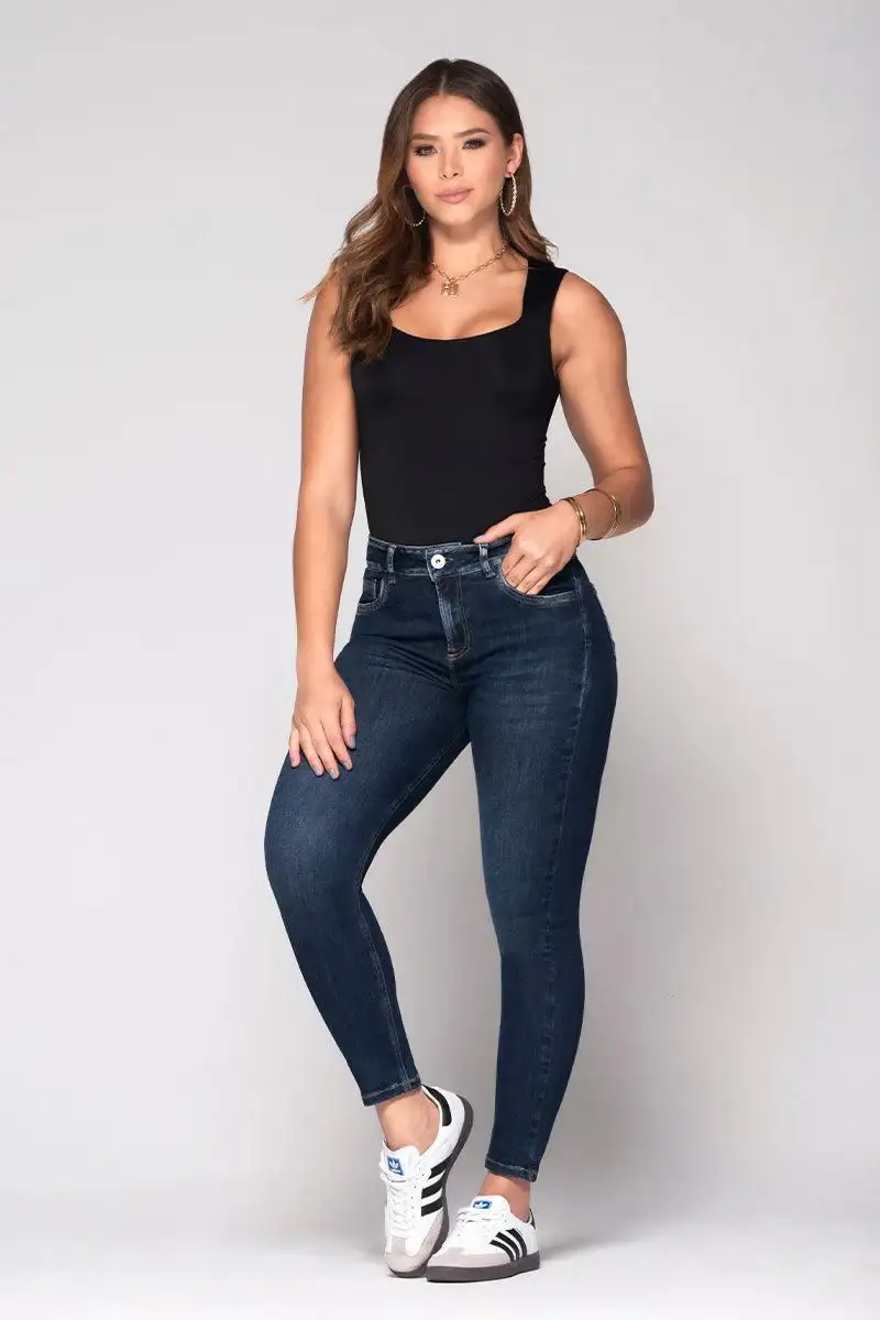 Jean Skinny Tiro Alto Talla única Exclusivo Marca Trucco´s - Image 3