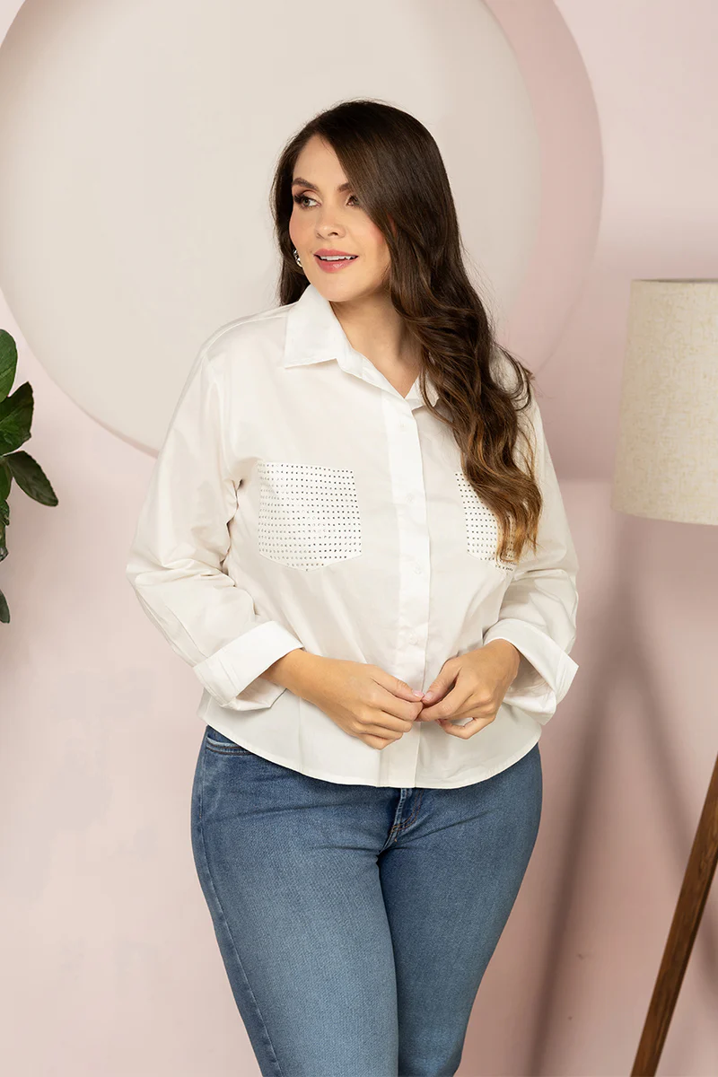 Camisa Manga Larga Slim Fit Algodón Premium  Marca Trucco´s Plus Size - Image 3