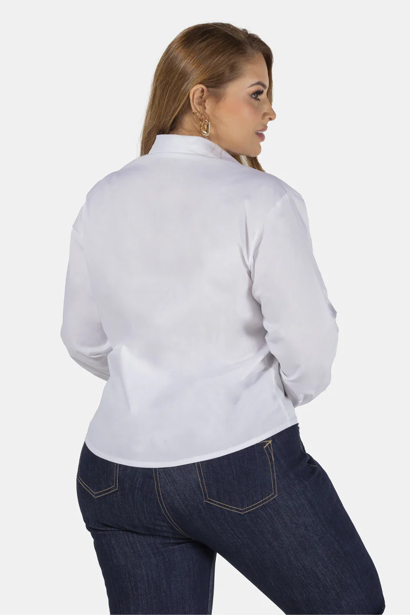 Camisa Manga Larga Con Tejido Frontal Marca Trucco´s Plus Size - Image 7