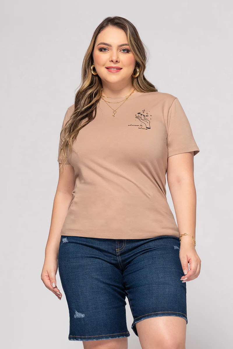 Camiseta Básica con Estampado Punto Corazón Marca Trucco´s Plus Size - Image 13
