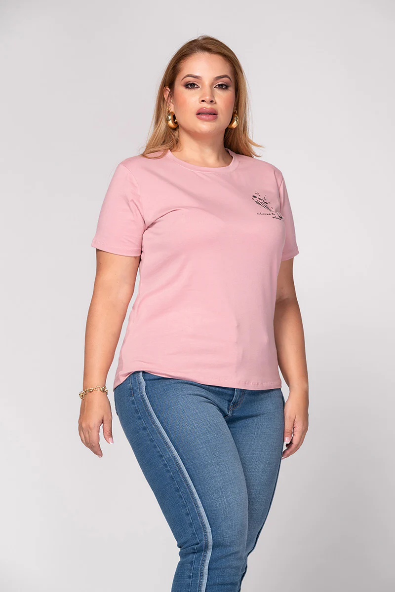 Camiseta Básica con Estampado Punto Corazón Marca Trucco´s Plus Size - Image 16