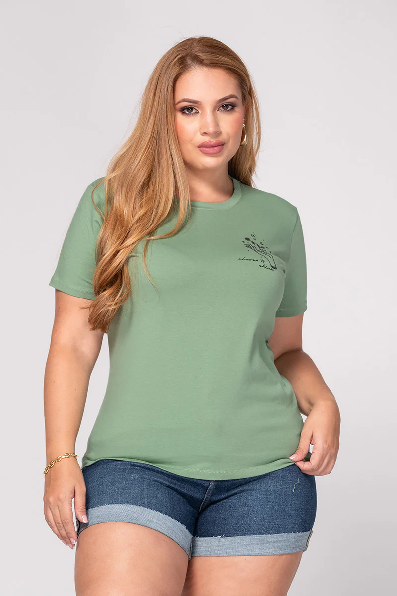 Camiseta Básica con Estampado Punto Corazón Marca Trucco´s Plus Size - Image 18