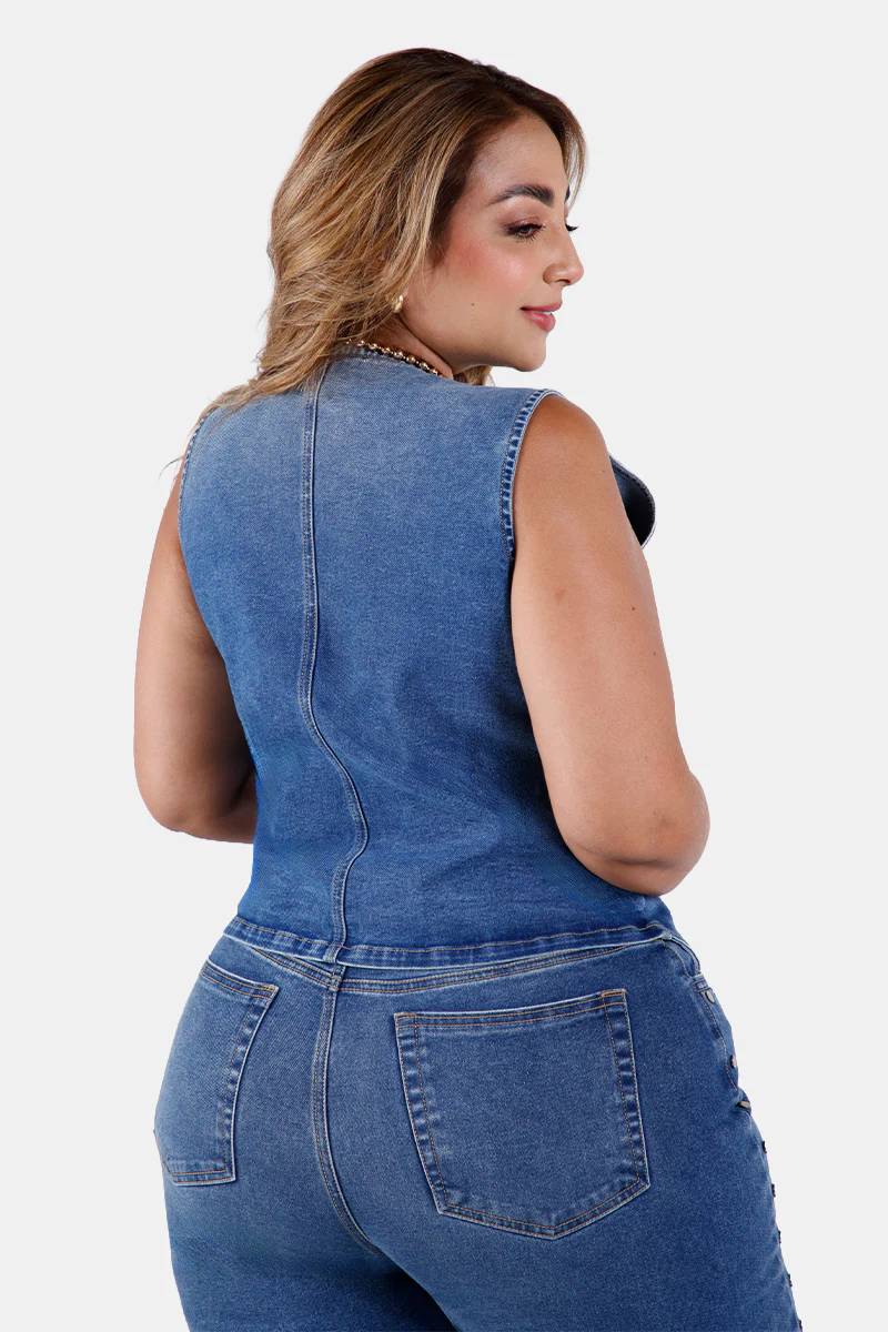 Chaleco Plus Size en Algodón, Poliester y Elastano Marca Trucco's Plus Size - Image 8