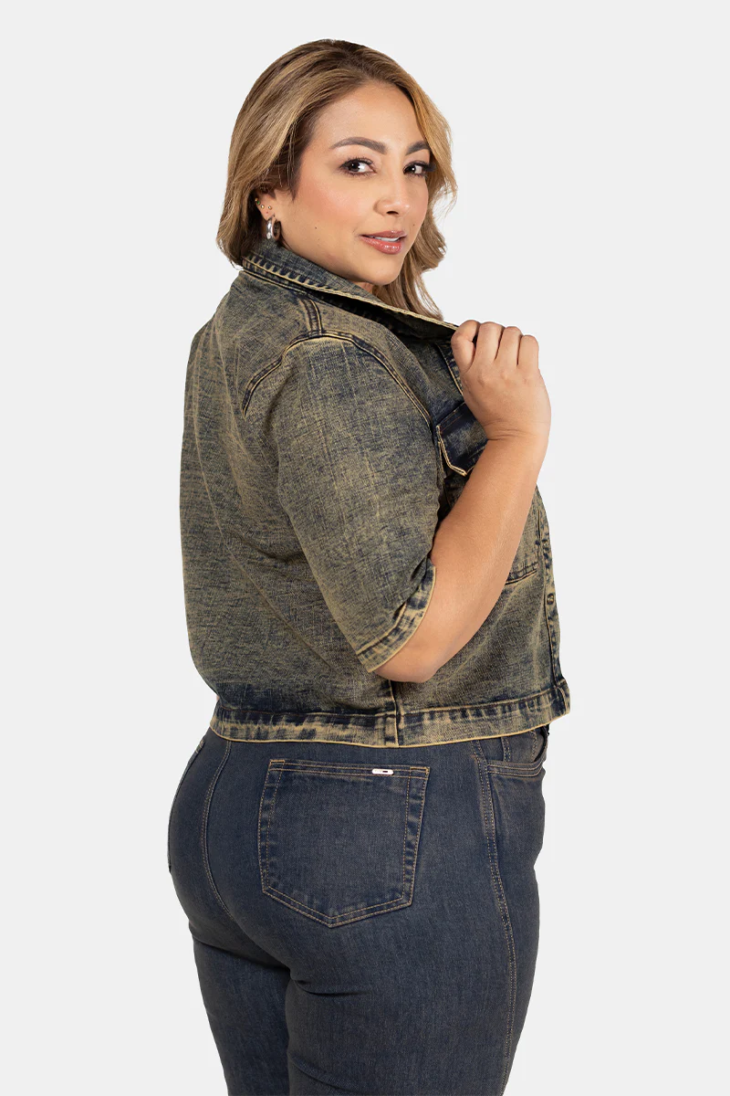 Chaqueta Manga Corta Marca Trucco's Plus Size - Image 6