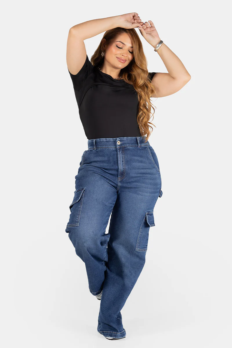Jean Cargo con Bolsillos Laterales Marca Trucco´s Plus Size - Image 7
