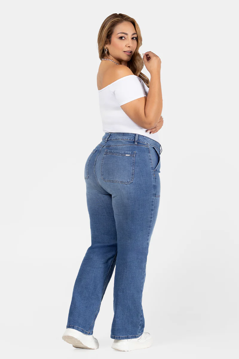 Jean Bota Recta Plus Size Marca Trucco's - Image 7