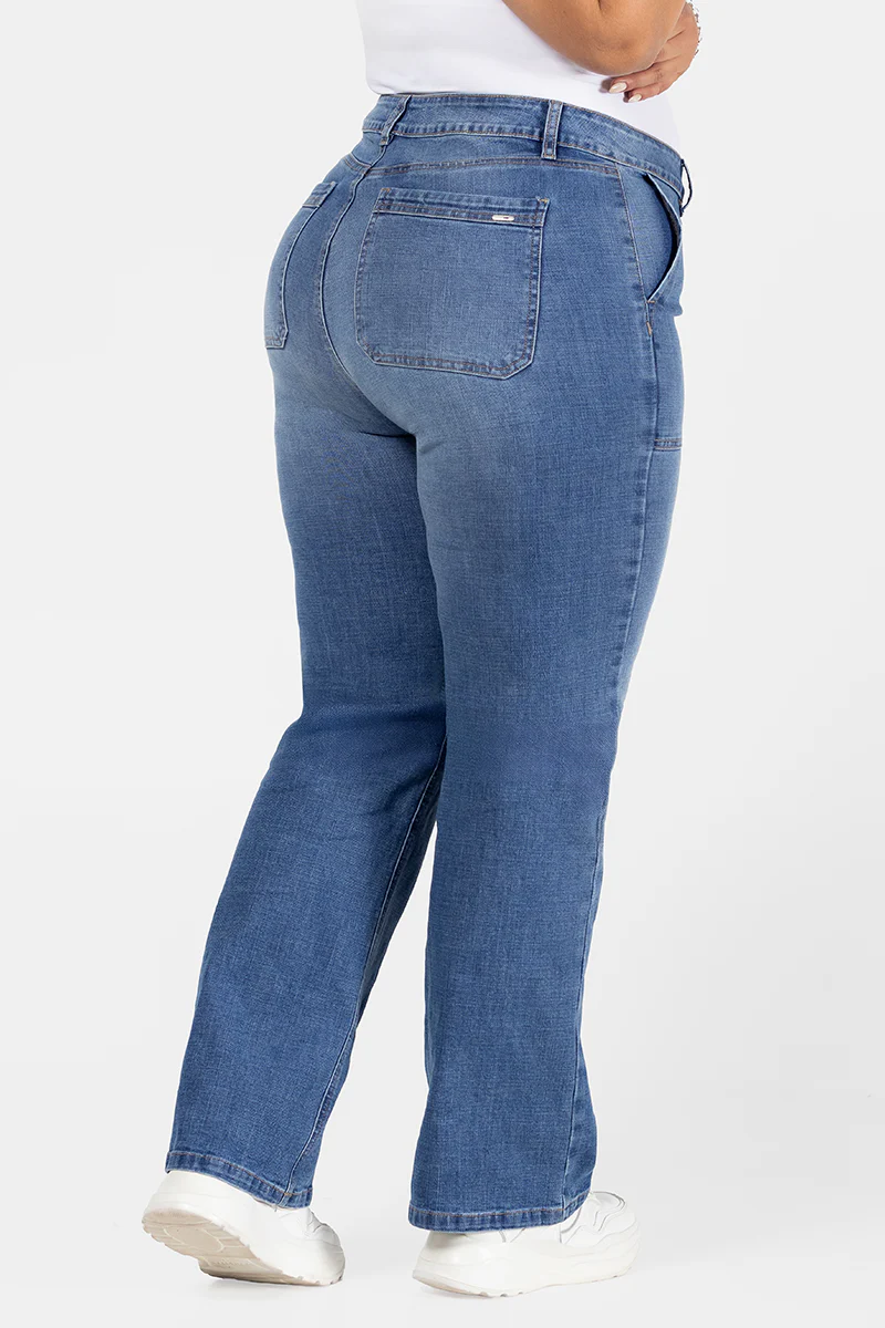 Jean Bota Recta Plus Size Marca Trucco's - Image 8