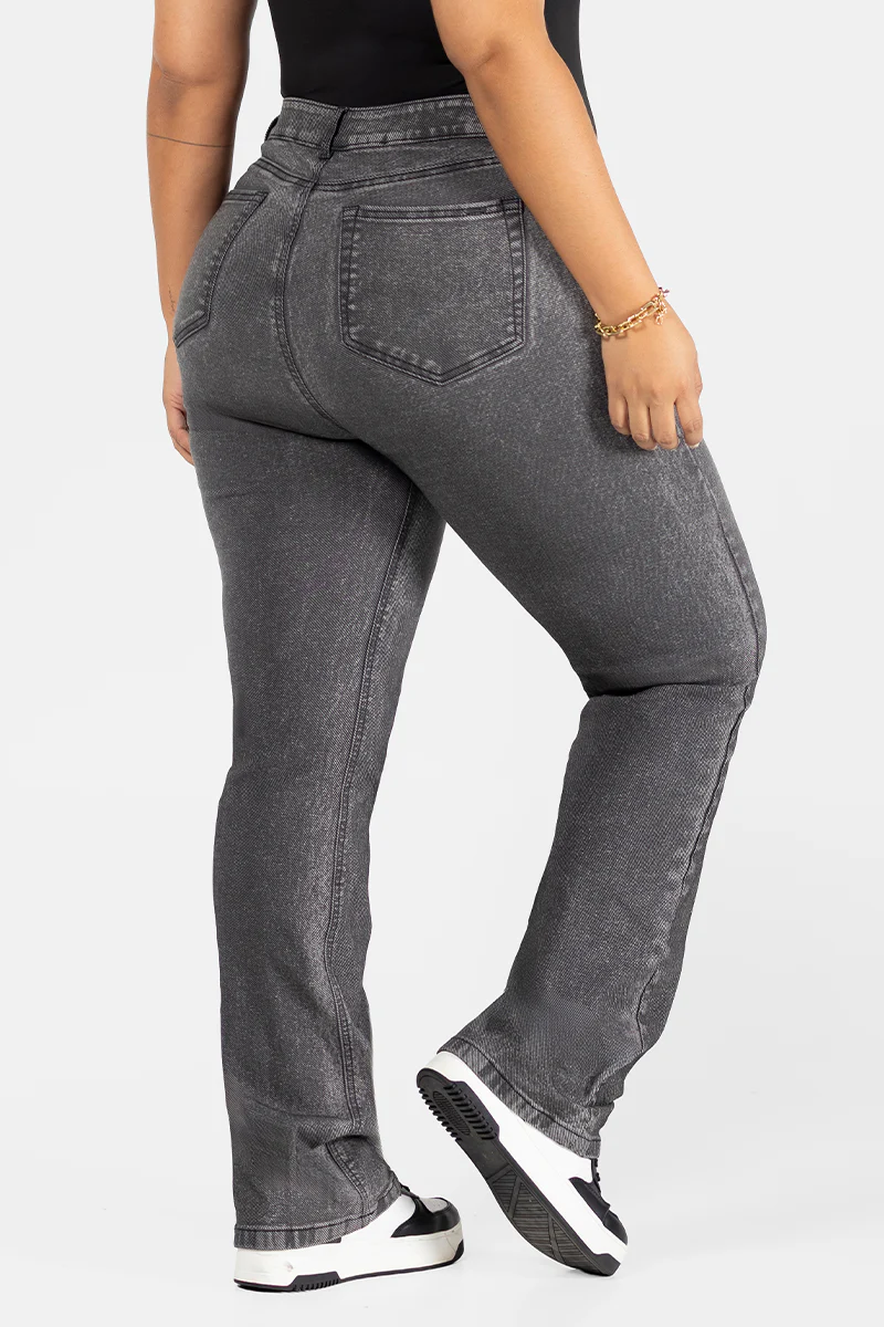 Jean Bota Recta Gris Oscuro Marca Trucco's Plus Size - Image 9