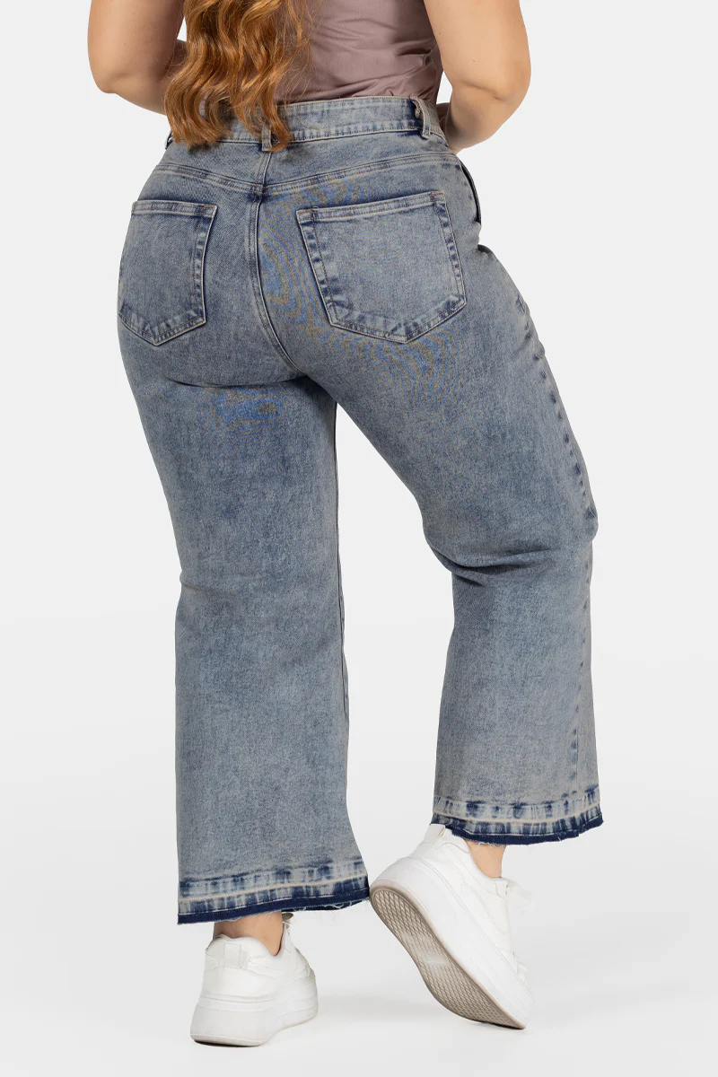 Jean Palazzo Tiro Alto Color Dirty Marca Trucco´s Plus Size - Image 5