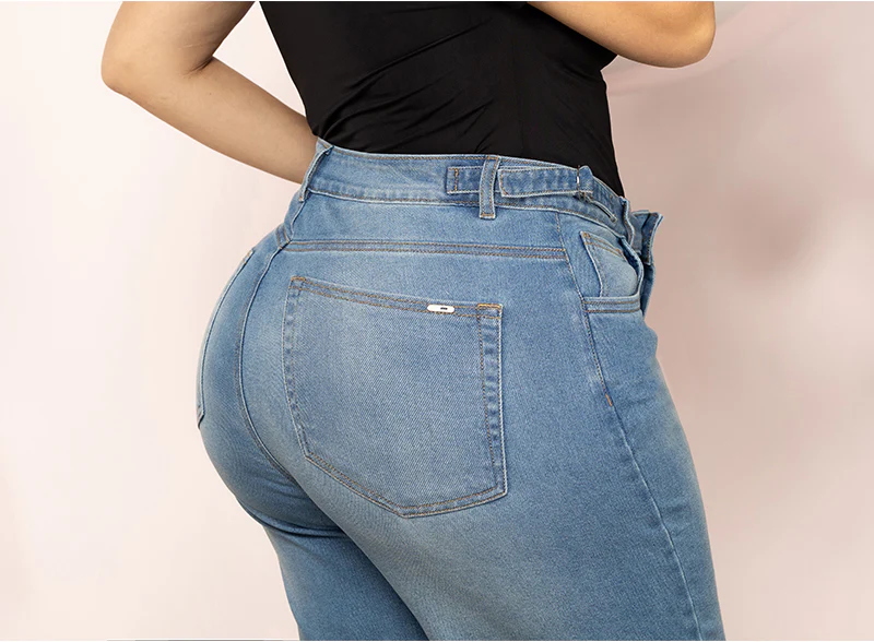 Jean Wide Leg Denim Tiro Alto Corte Fluido y Moderno Marca Trucco´s Plus size - Image 4