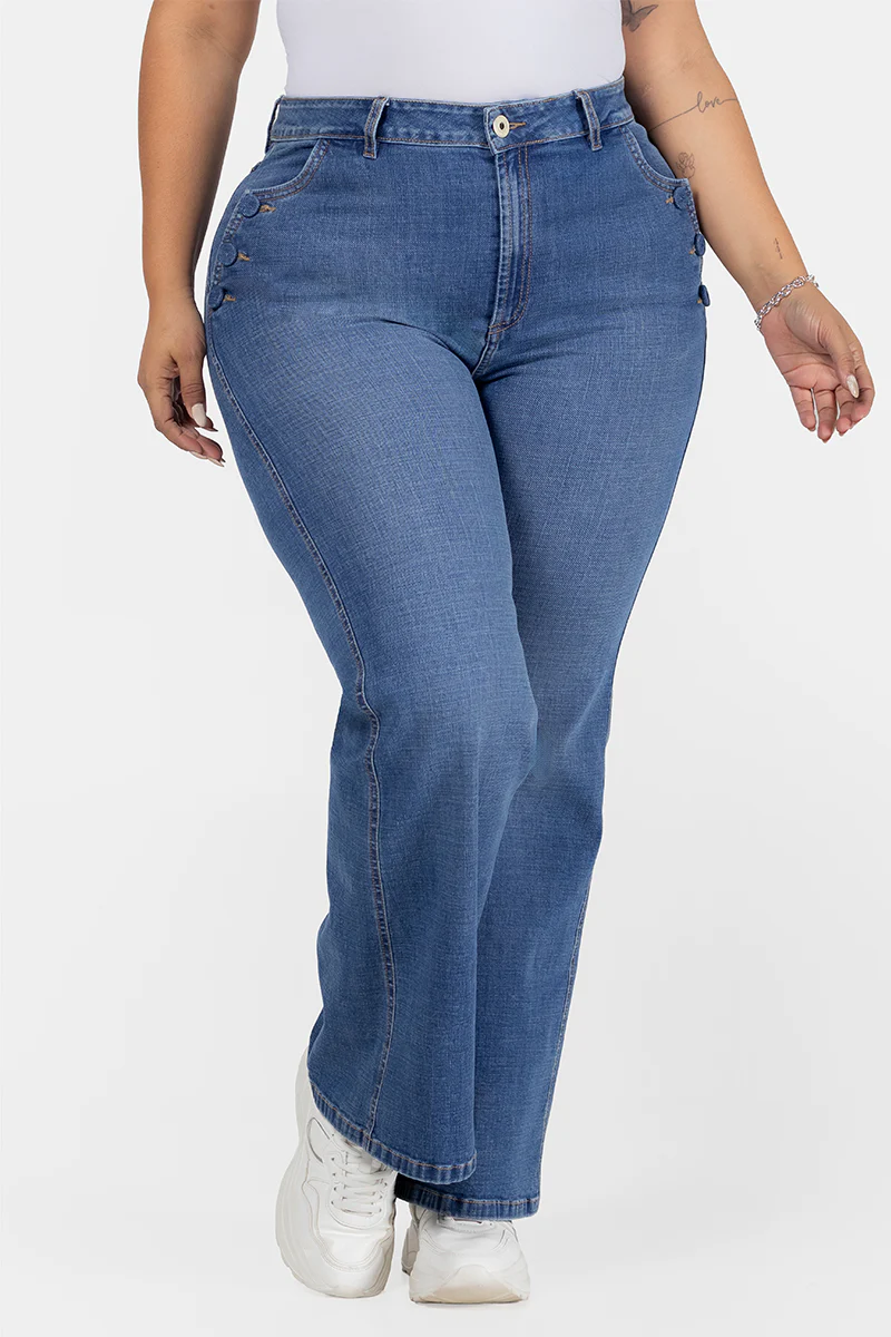Jean Wide Leg Marca Trucco's Plus Size - Image 5