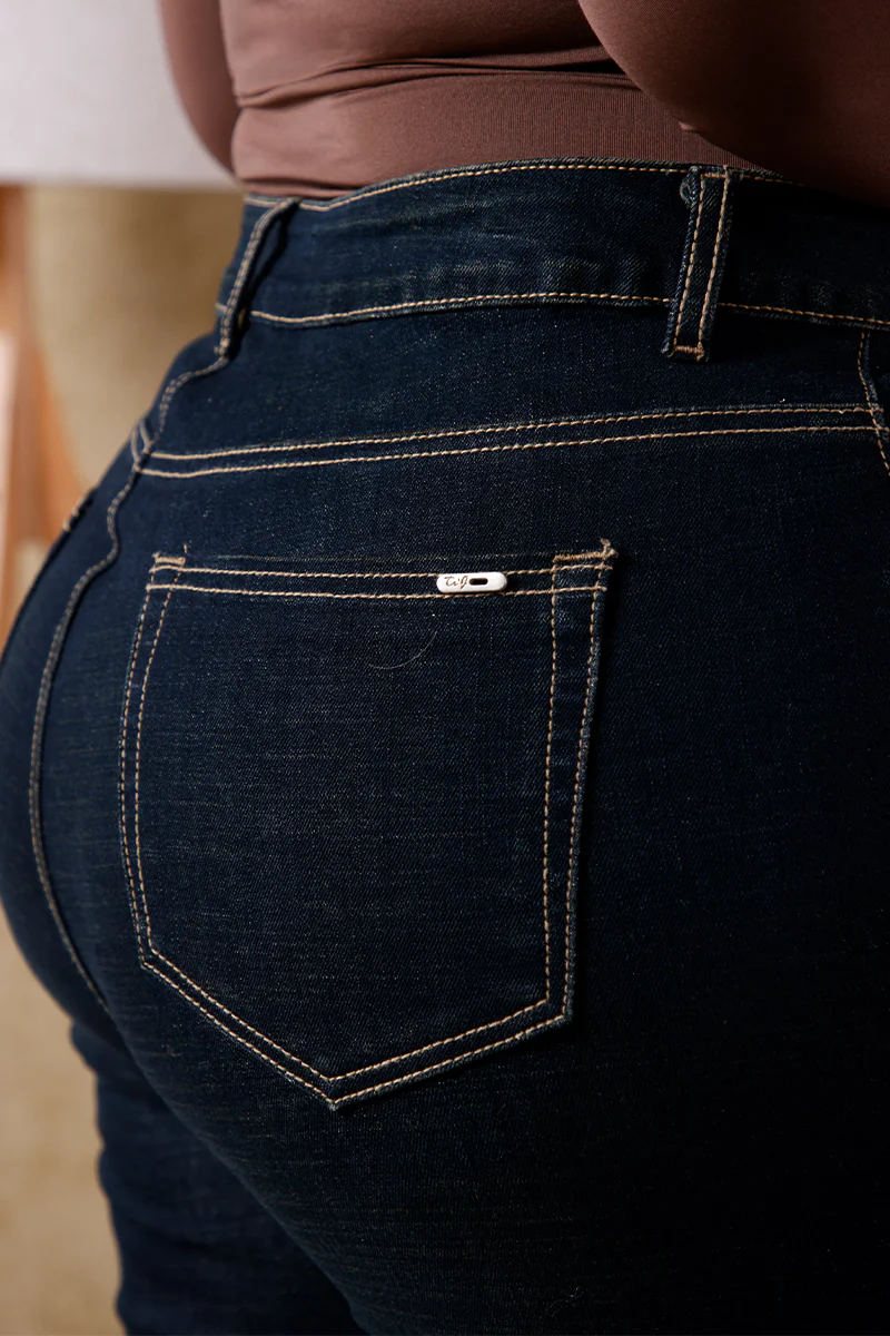 Jean Wide Leg Plus Size en Algodón, Poliester, Elastano y Rayon Marca Trucco's - Image 6