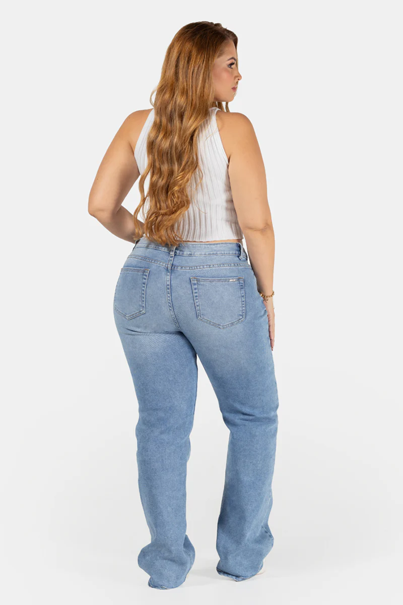 Jean Wide Leg Azul Claro Marca Trucco´s Plus Size - Image 6