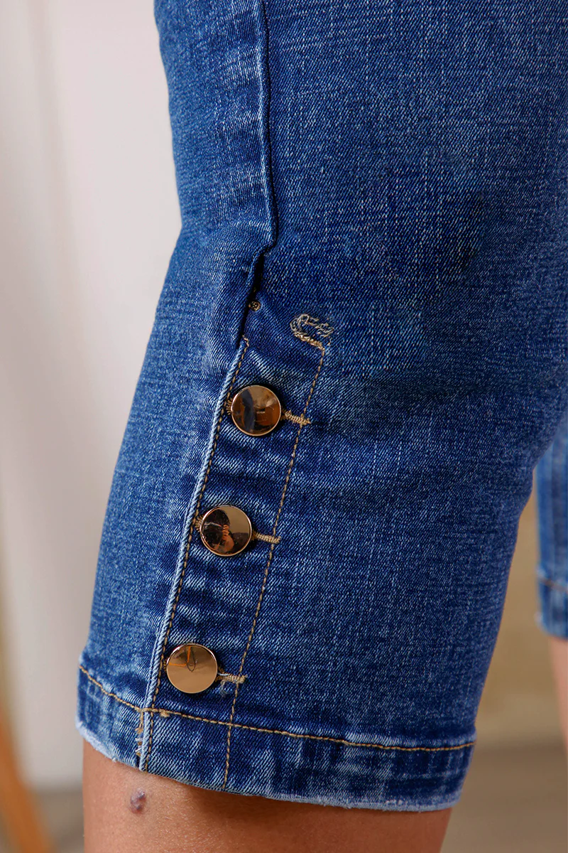 Jean Tipo Capri en Algodón, Poliester, Elastano y Rayon Marca Trucco's Plus Size - Image 10