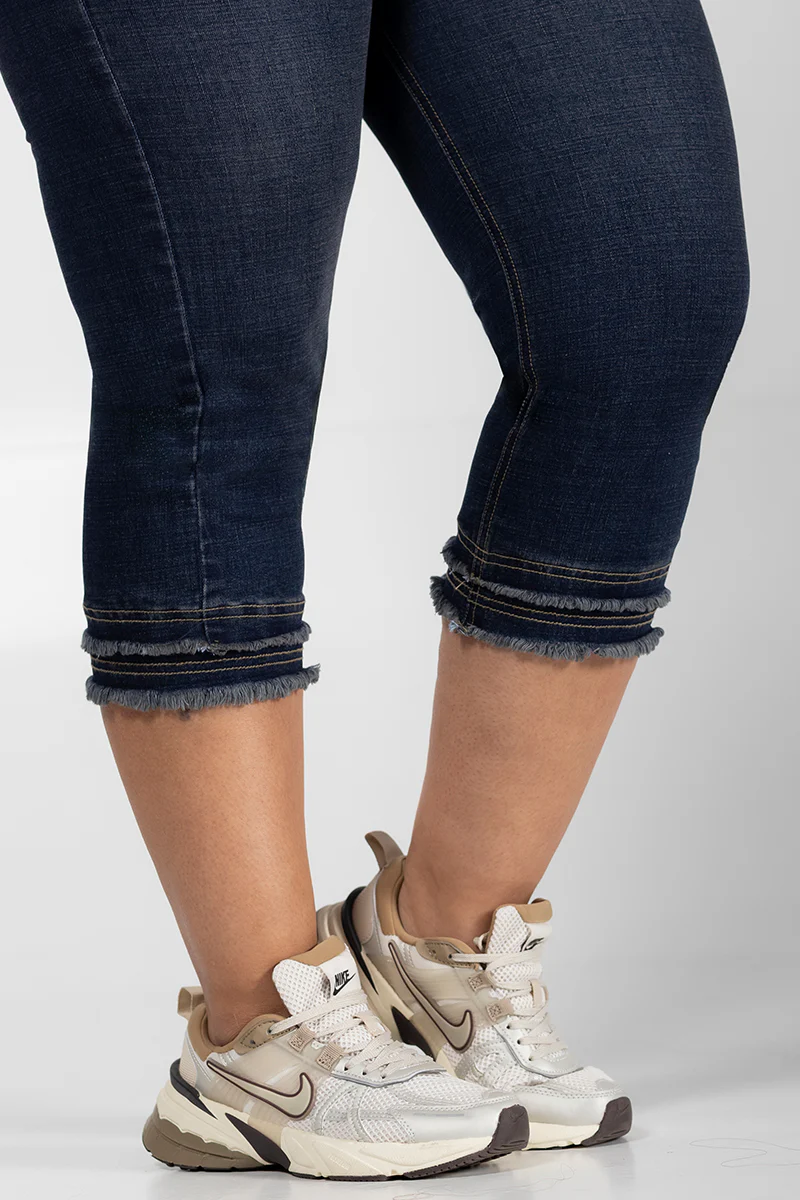 Jean Tipo Capri Azul Oscuro Marca Trucco's Plus Size - Image 6