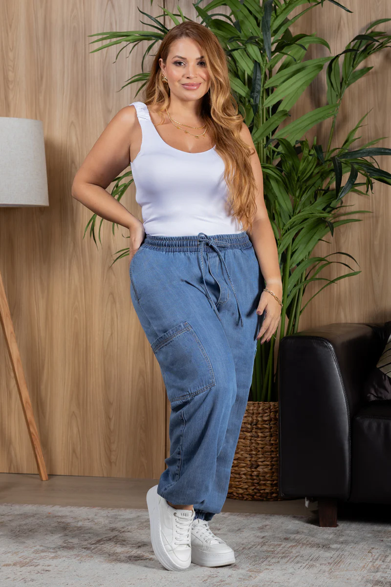 Jogger Cargo con Bolsillos Laterales Marca Trucco´s Plus Size - Image 3