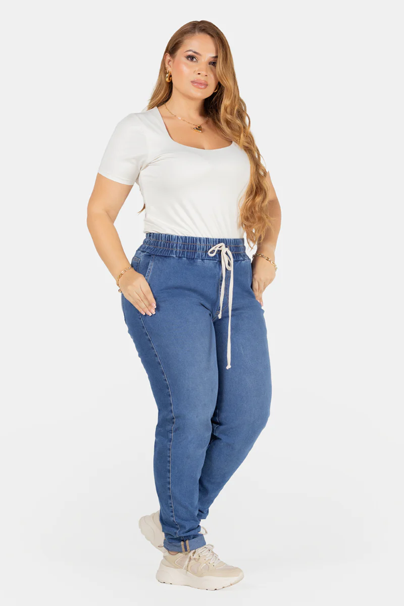 Jogger Clásico Casual Azul Medio Marca Trucco´s Plus Size - Image 7