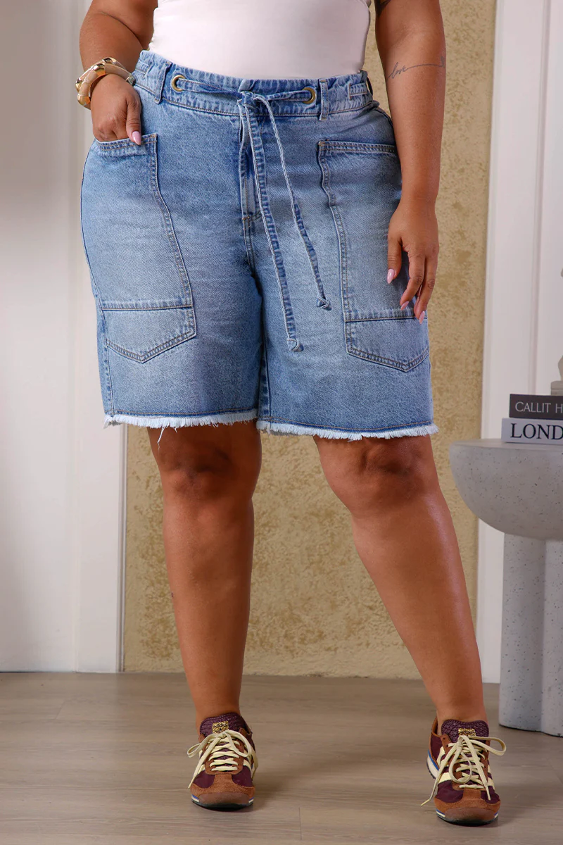 Short Tiro Alto Plus Size en Algodón Marca Trucco's Plus Size - Image 3