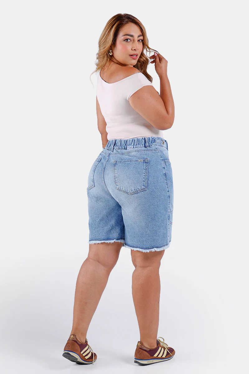 Short Tiro Alto Plus Size en Algodón Marca Trucco's Plus Size - Image 7