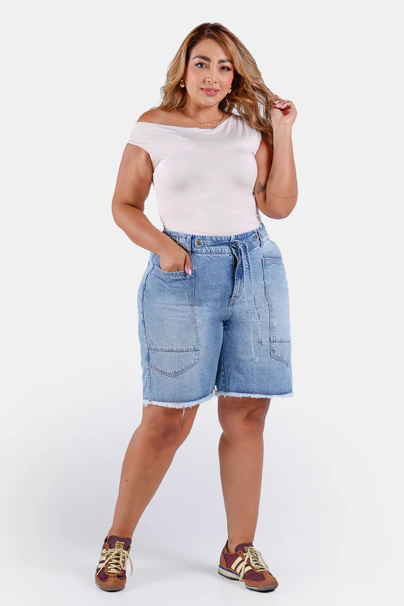 Short Tiro Alto Plus Size en Algodón Marca Trucco's Plus Size - Image 8