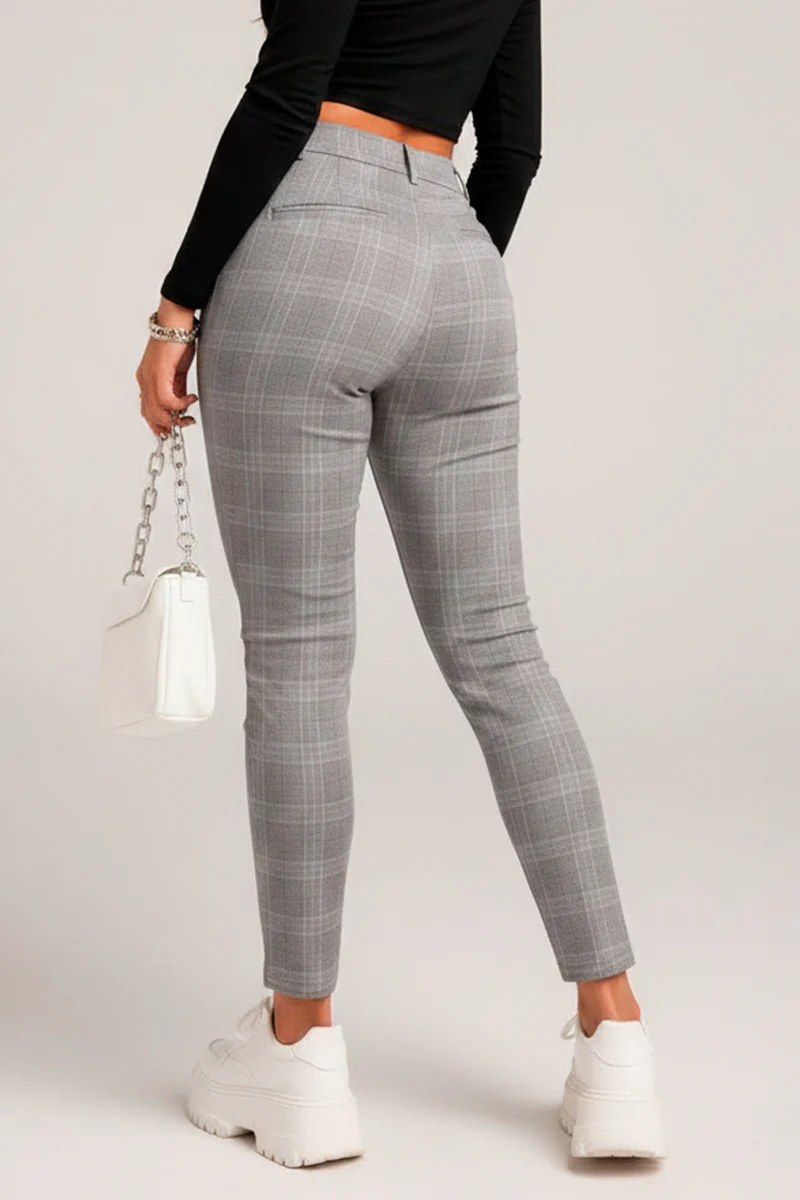 Pantalón Clásico Cuadros Tiro Alto Marca Trucco´s - Image 4