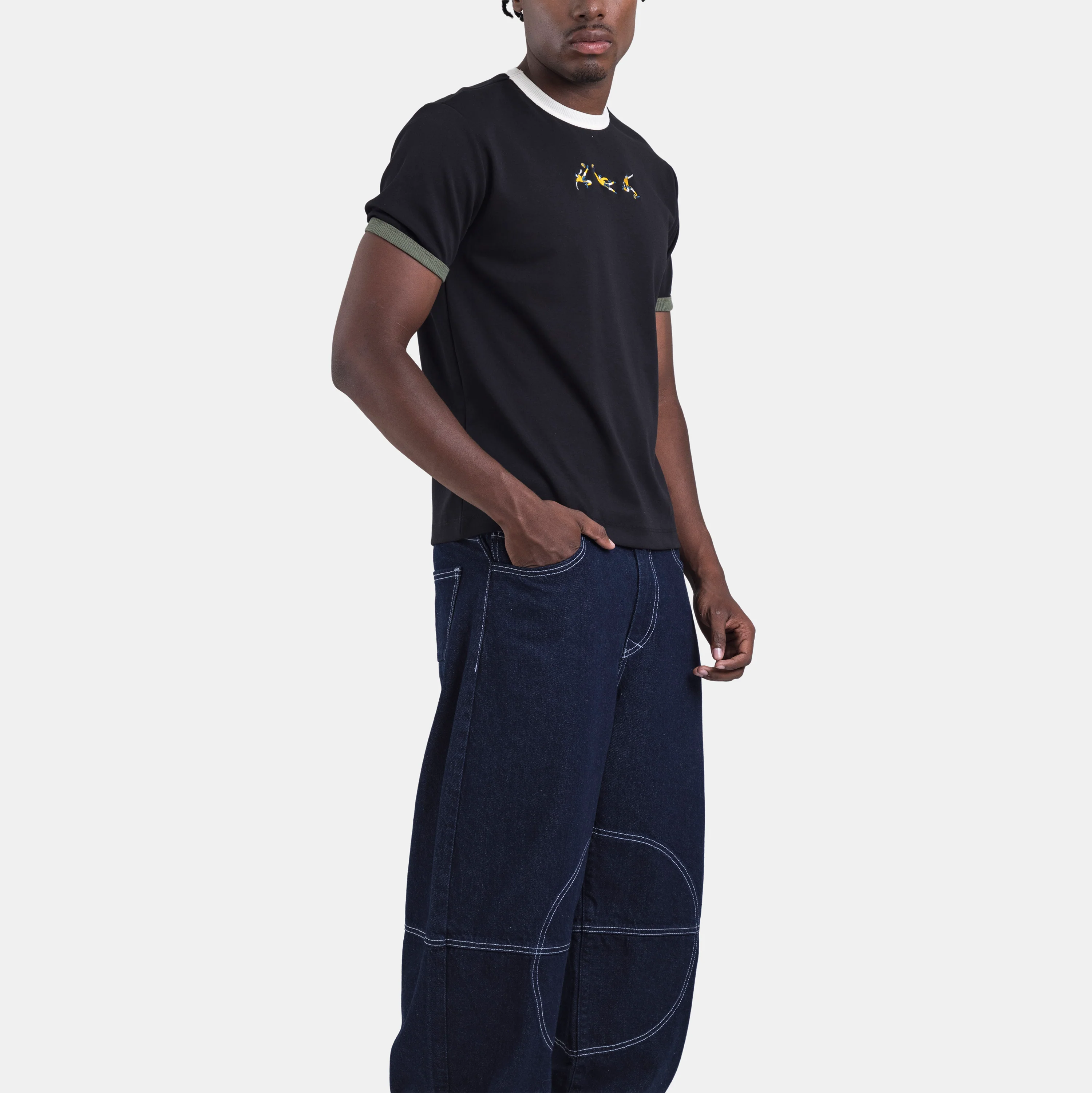 Gol Ringer Tee Negro X Rappaz - Image 4